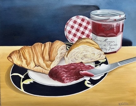 Croissant and jam